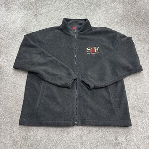 Navy & Red San Francisco Golden Gate Bridge Fleece Jacket Mens Medium Gray Hike